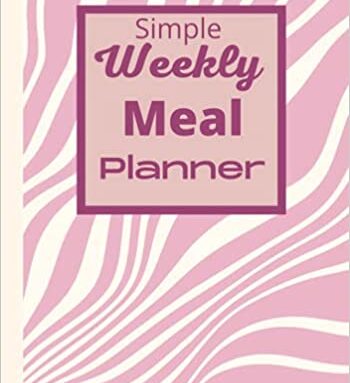 simple weekly meal planner pink edition