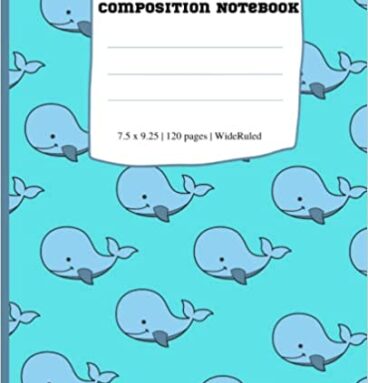 whale composition notebook