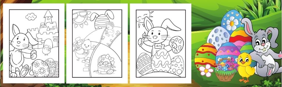 Easter coloring book for kids